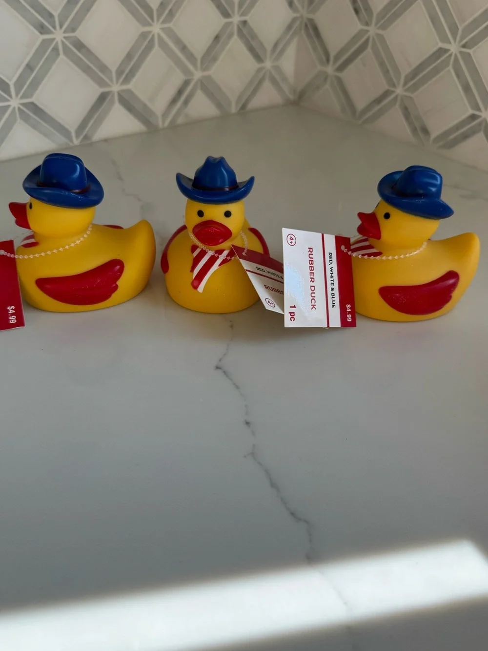 Patriotic rubber ducks